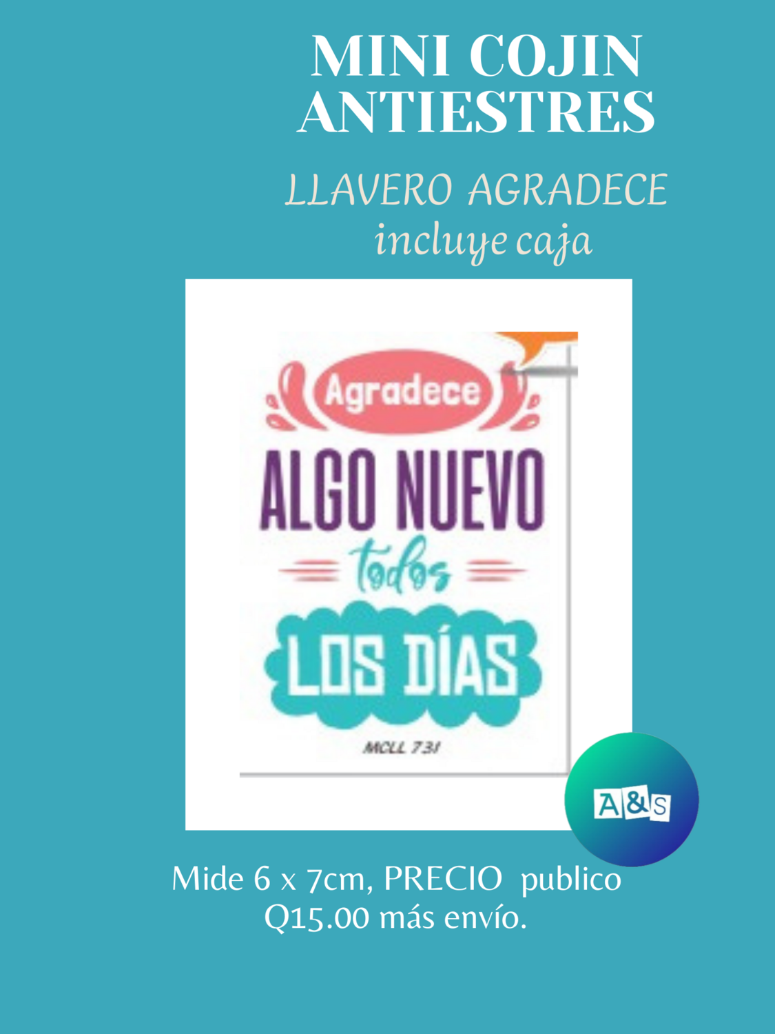 MINI COJIN ANTI ESTRES LLAVERO  VARIOS DISEÑOS