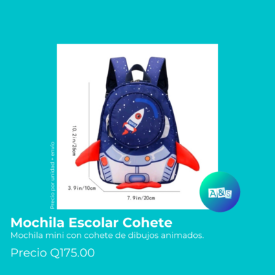 MOCHILA ESCOLAR COHETE