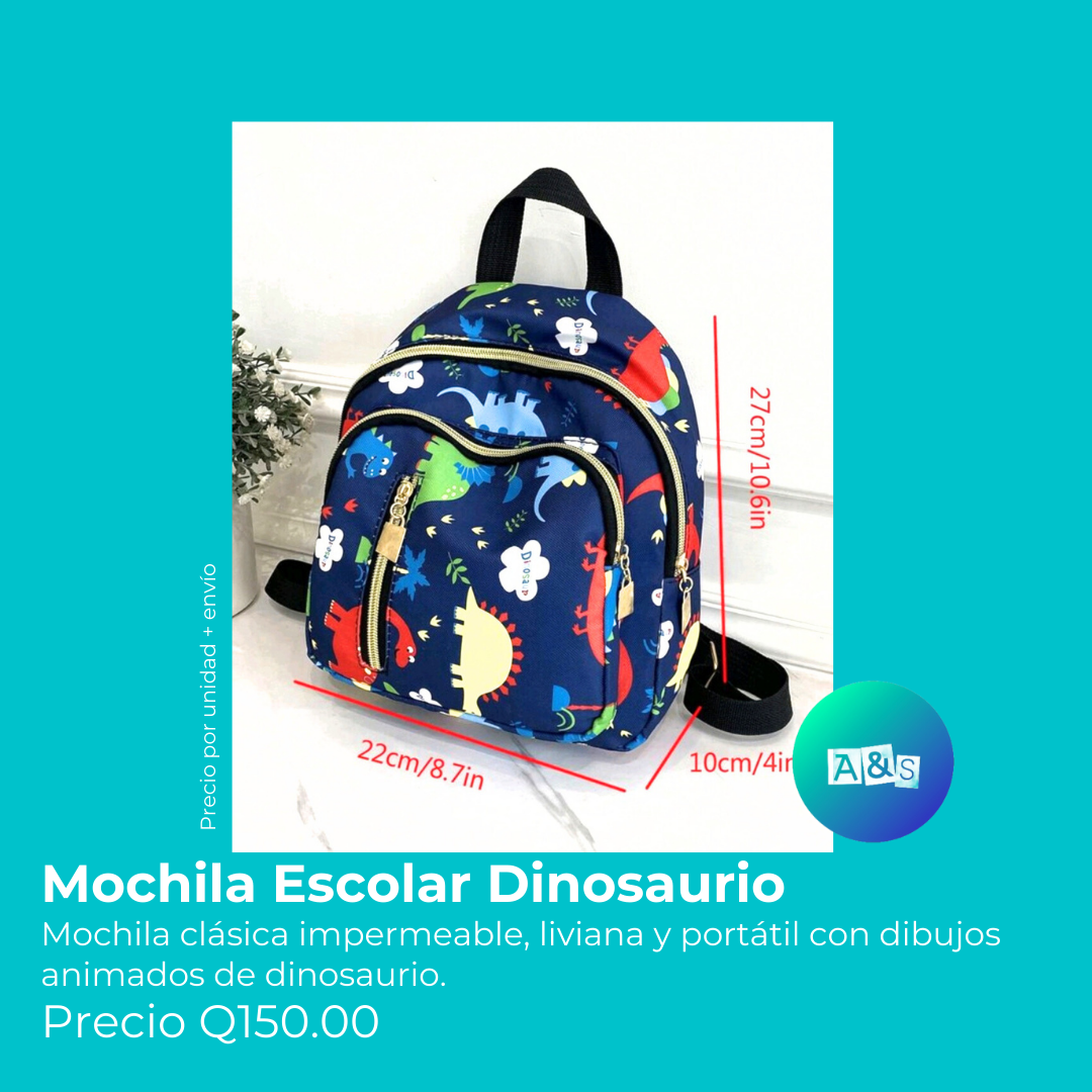 MOCHILA ESCOLAR DINOSAURIOS