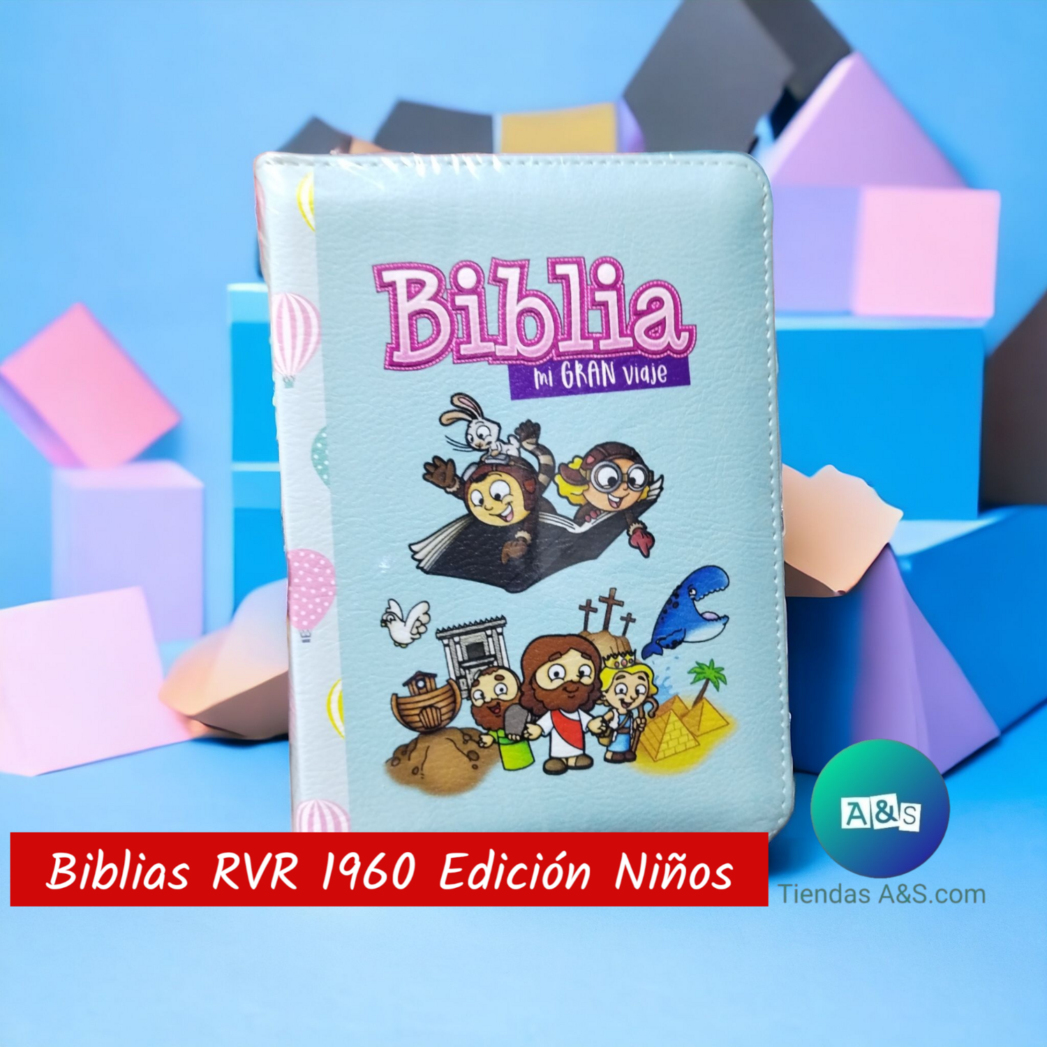 BIBLIA MI GRAN VIAJE CELESTE ZIPER RVR1960
