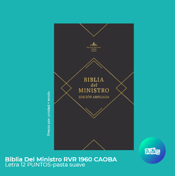 BIBLIA RVR 1960 DEL MINISTRO AMPLIADA CAOBA