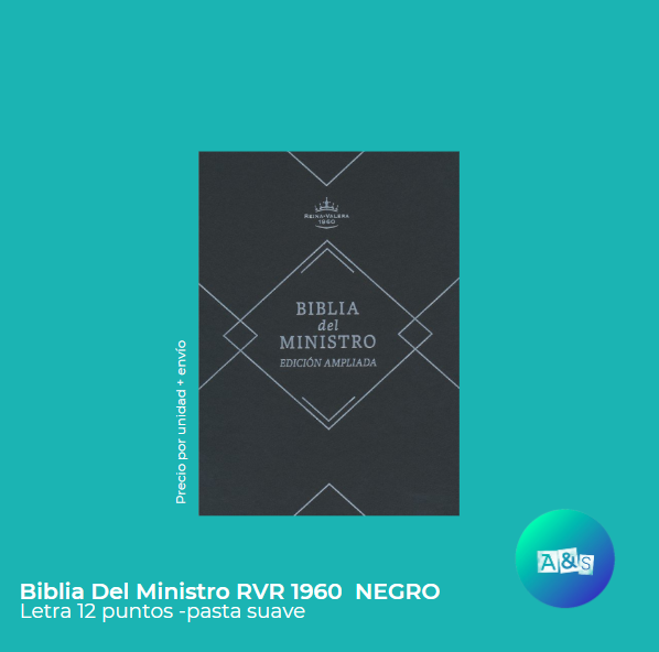BIBLIA RVR 1960 DEL MINISTRO AMPLIADA NEGRO