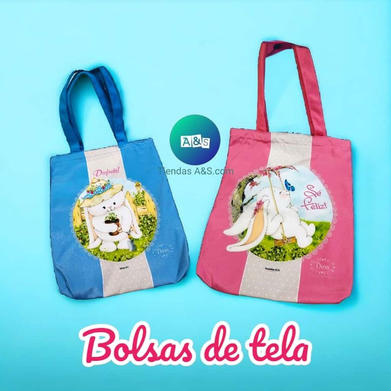 BOLSAS DE TELA PERSONAJE DARA CON ZIPER
