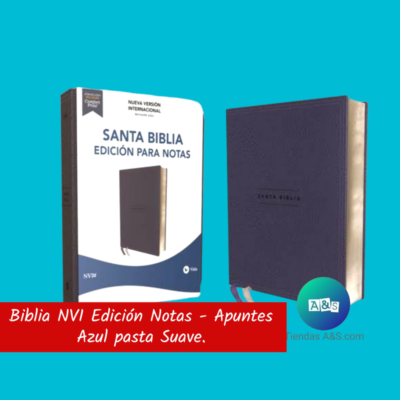BIBLIA NVI EDICION NOTAS - APUNTES AZUL
