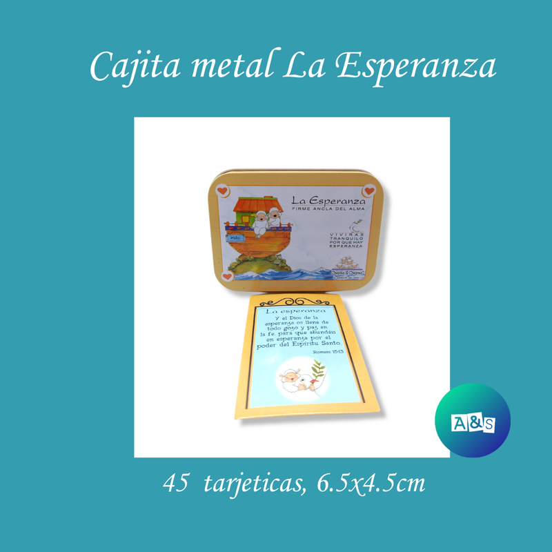 Tarjetas cajita metal Ovejitas La Esperanza