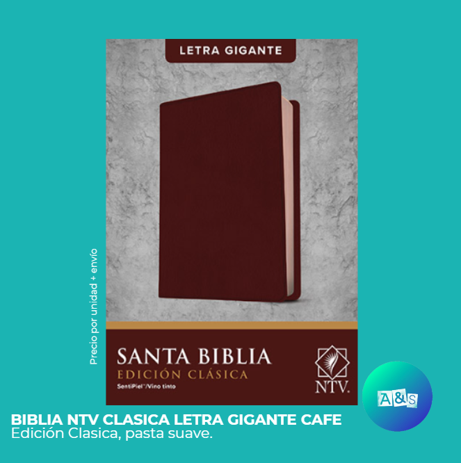 BIBLIA NTV CLASICA LETRA GIGANTE CAFE