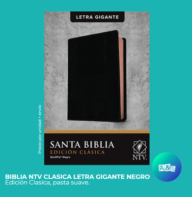 BIBLIA NTV CLASICA LETRA GIGANTE NEGRO