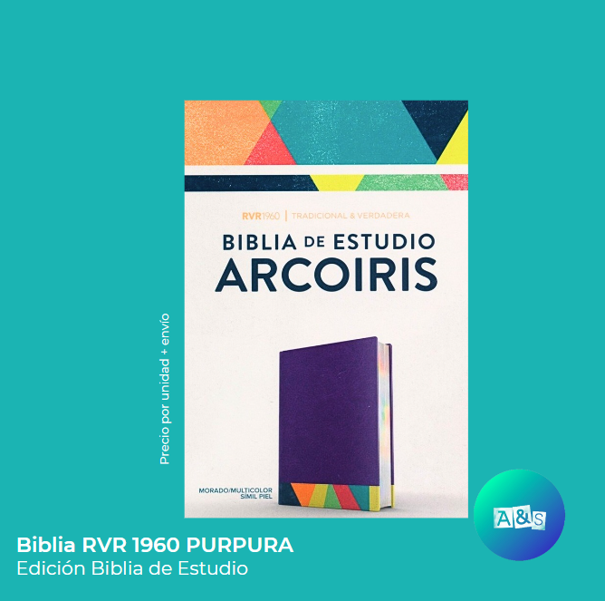 BIBLIA RVR 1960 ESTUDIO ARCOIRIS PURPURA