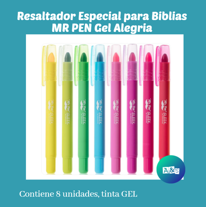 Resaltador Especial para Biblias MR PEN Gel Alegria Art 8
