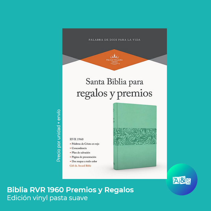 BIBLIA RVR REGALOS PREMIOS VERDE TURQUESA