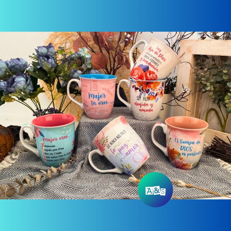 Colección Taza Cerámica AMADA Y BENDECIDA