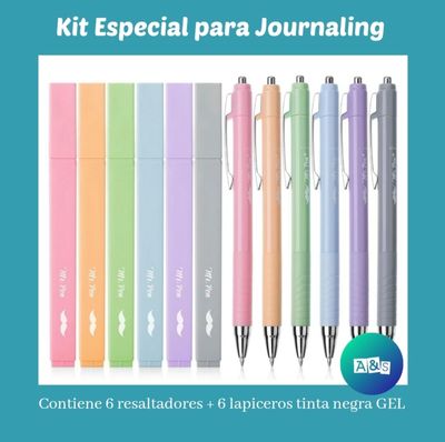 Kit Resaltador + Lapicero Colores Mr. Pen Art 12