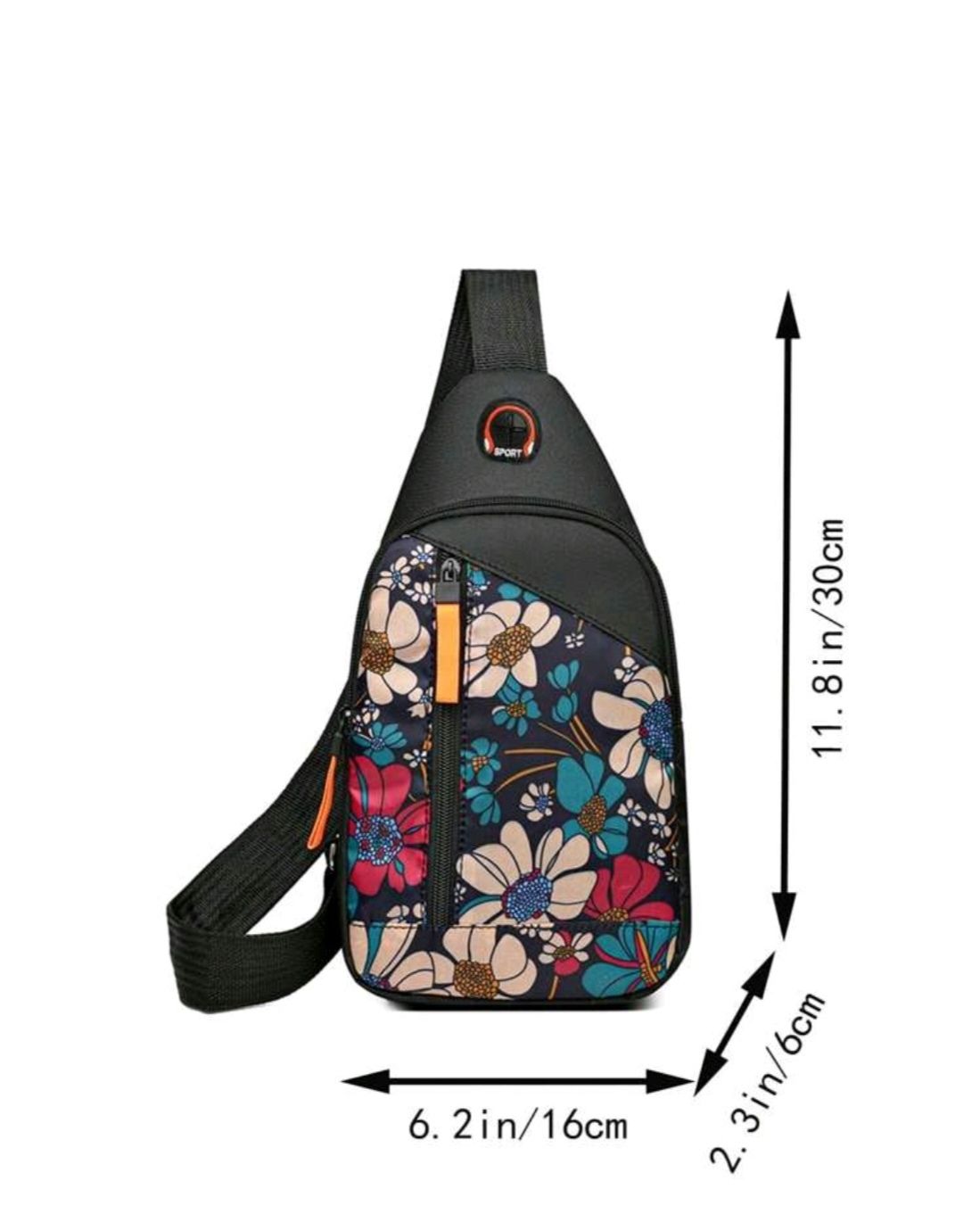 BANDOLERA NEGRA FLORES