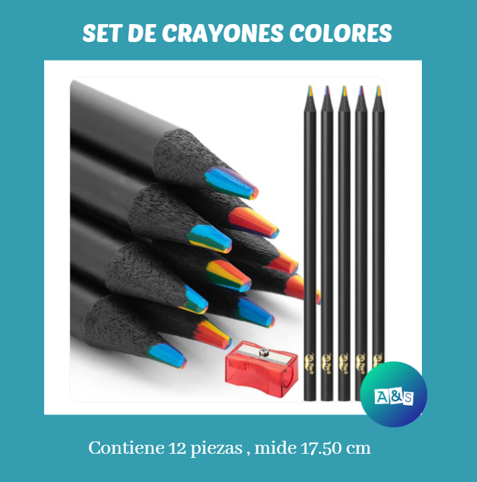 SET DE CRAYONES COLORES  MR PEN ART 12