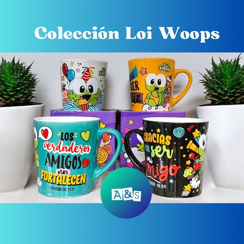 Colección Taza Cerámica LOI WOOPS