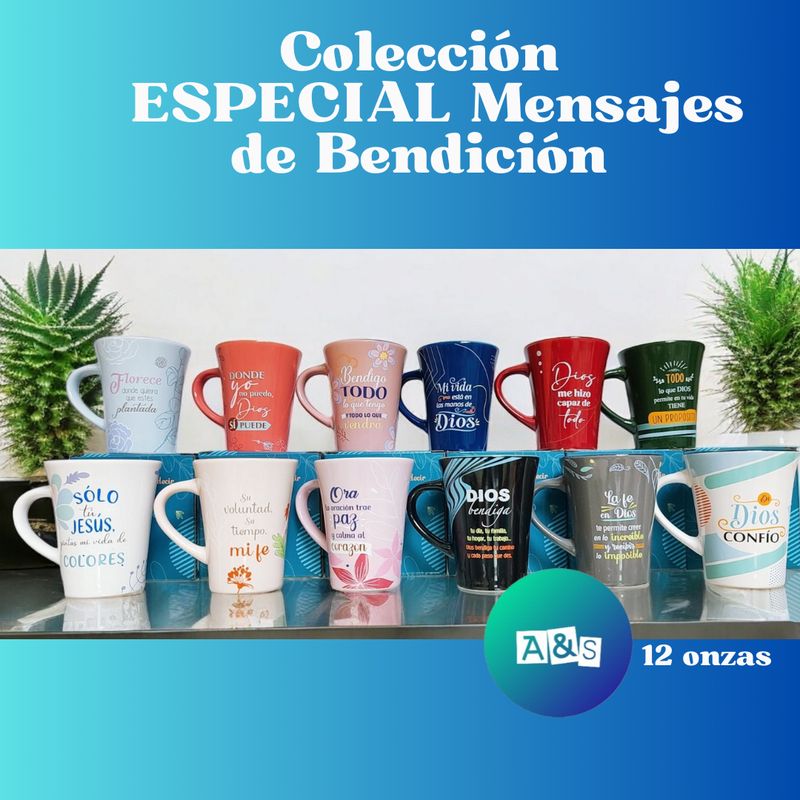 Colección Taza Cerámica ESPECIAL MENSAJE DE BENDICION