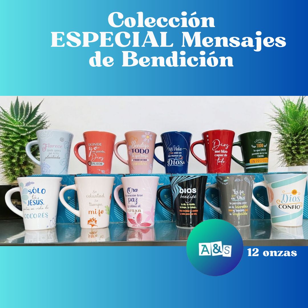 Colección Taza Cerámica ESPECIAL MENSAJE DE BENDICION