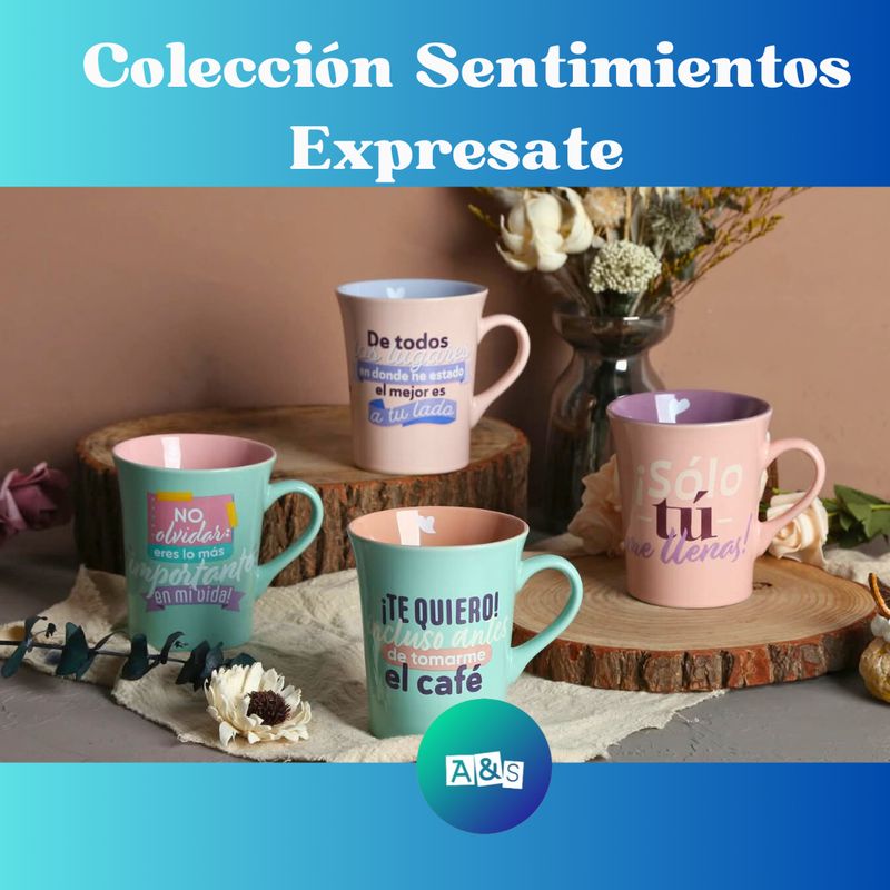 Colección Taza Cerámica SENTIMIENTOS Expresate