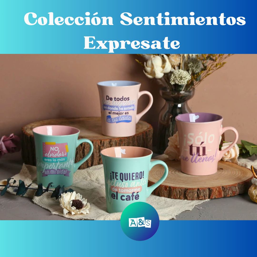 Colección Taza Cerámica SENTIMIENTOS Expresate