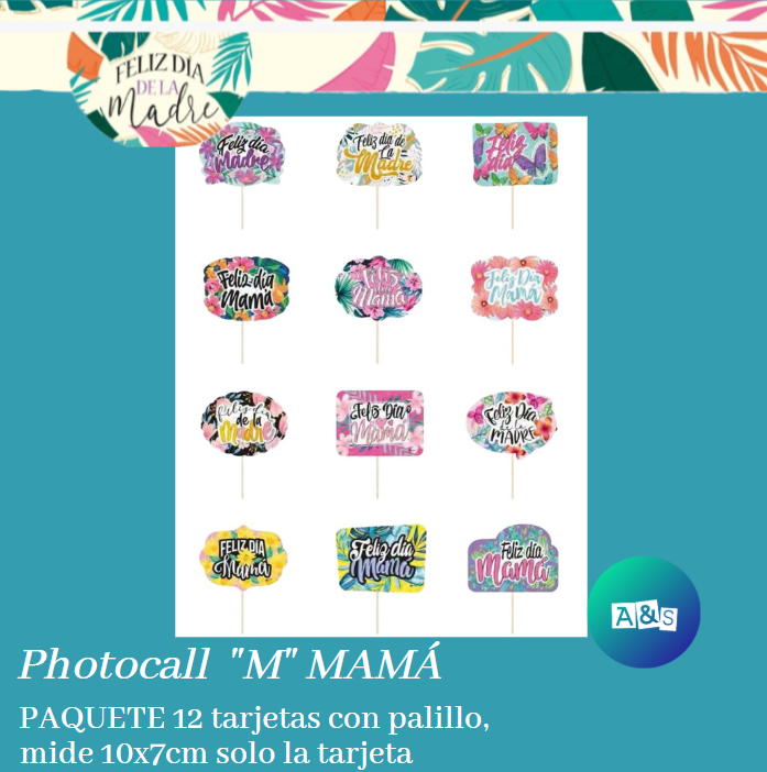 Tarjeta Photocall &quot;M&quot; MAMÁ