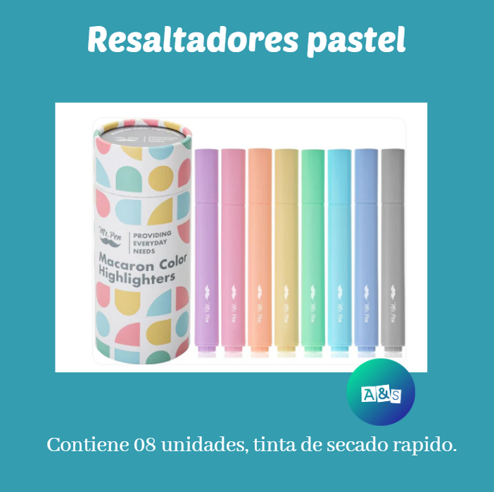 Resaltador  MR PEN Macarrón  Art 08