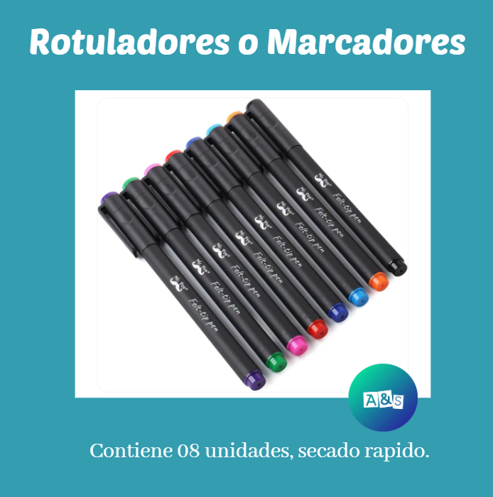Rotuladores o Marcadores MR PEN Colores  Art 08
