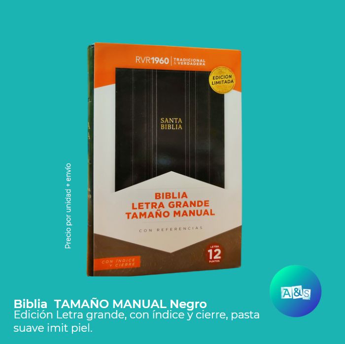BIBLIA RVR 1960 LETRA GRANDE NEGRO