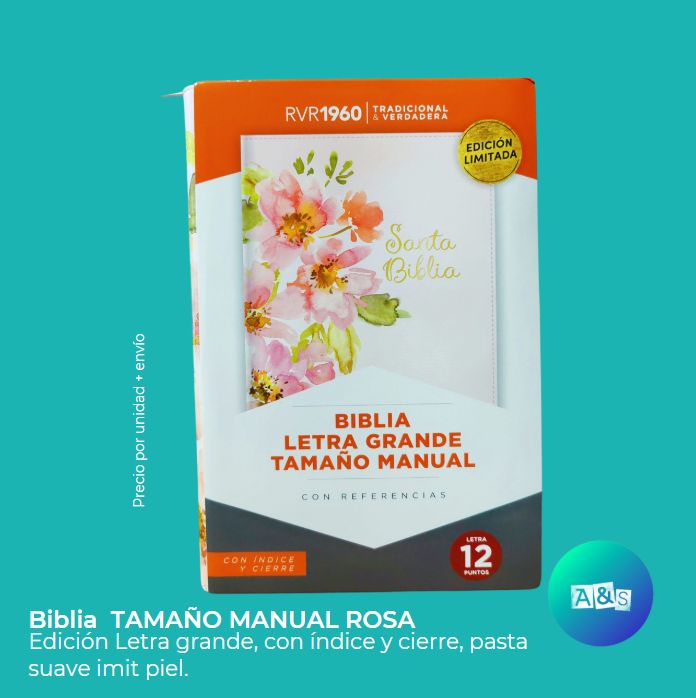 BIBLIA RVR 1960 LETRA GRANDE ROSA