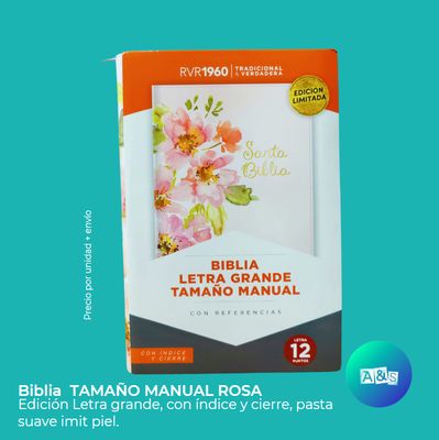 BIBLIA RVR 1960 LETRA GRANDE ROSA
