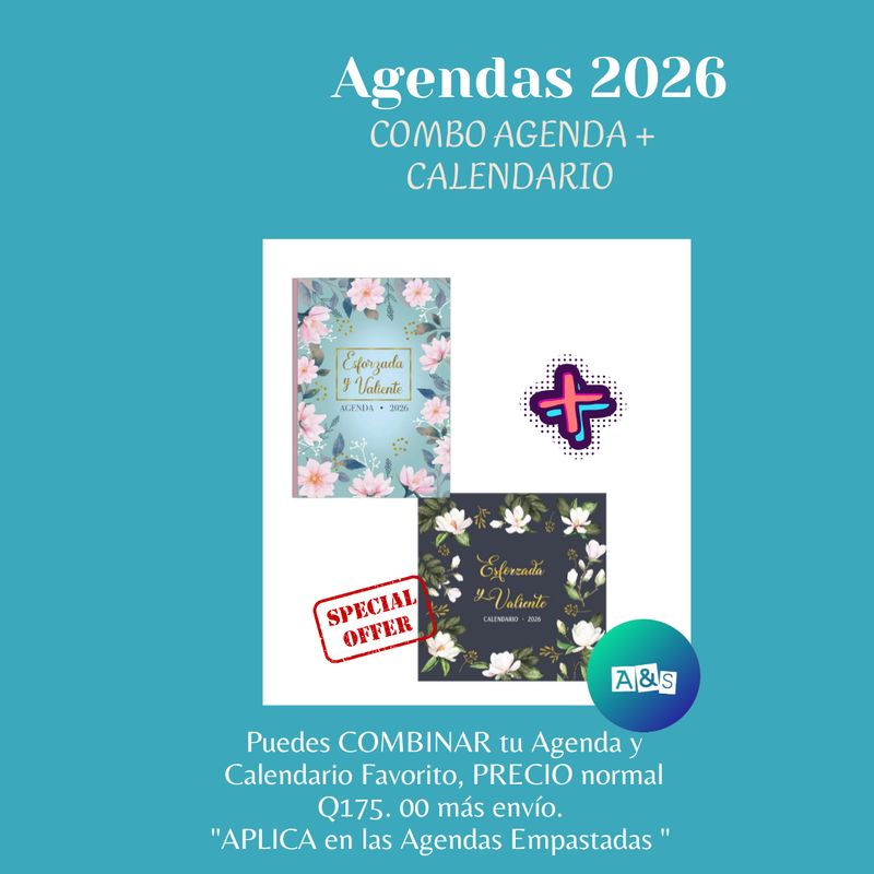 COMBO Agenda encuadernada y Calendario 2026