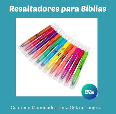 Kit Resaltador + Lapicero Especial para BIBLIAS MR PEN Pastel  Art 12