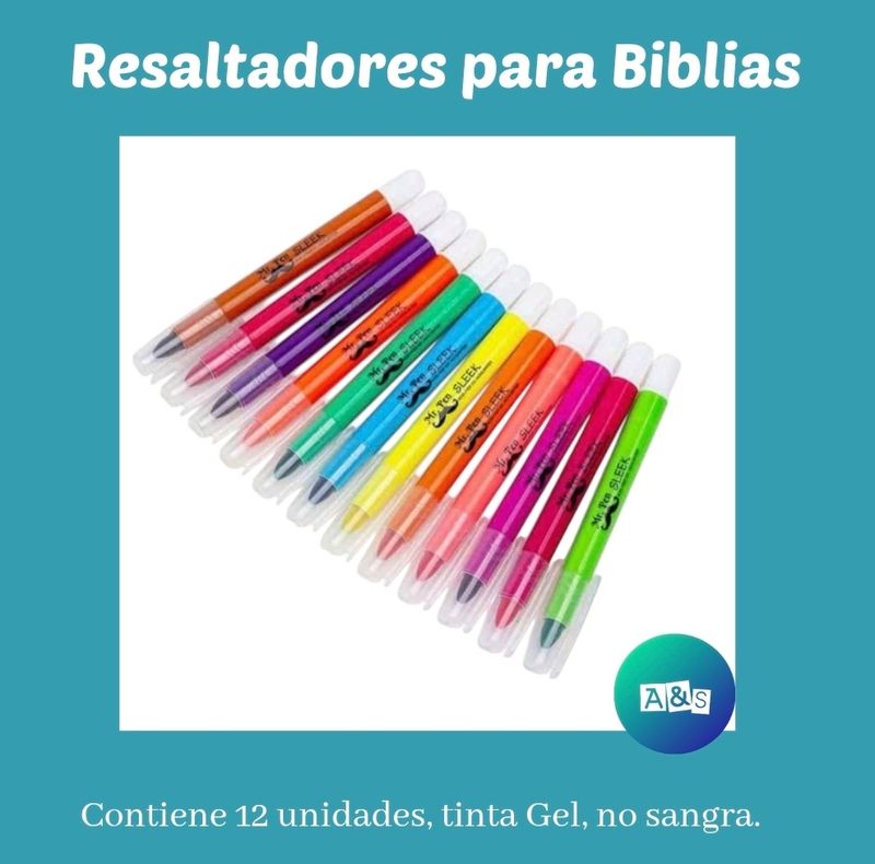 Kit Resaltador + Lapicero Especial para BIBLIAS MR PEN Pastel  Art 12