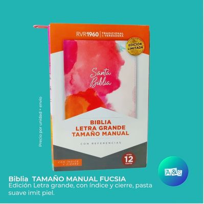 BIBLIA RVR 1960 LETRA GRANDE FUCSIA 