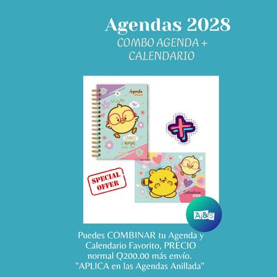 COMBO Agenda anillada y Calendario 2026