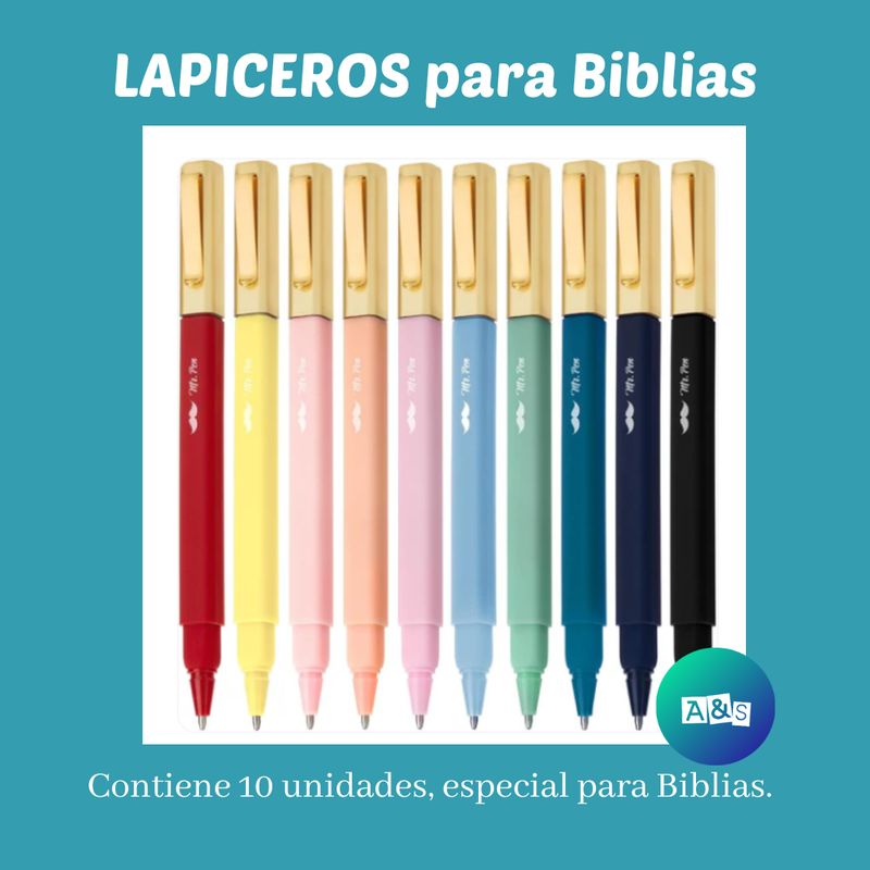 LAPICERO Especial para BIBLIAS MR PEN  estéticos Colores SURTIDOS  Art 10
