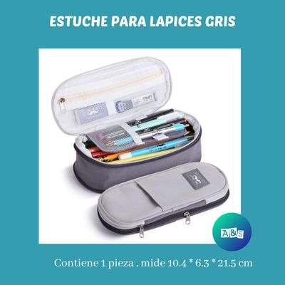 ESTUCHE PARA LAPICES GRIS MR PEN