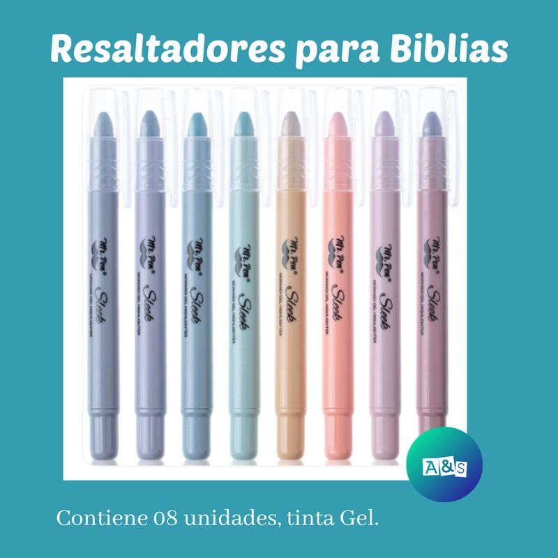 Resaltador Especial para Biblias MR PEN Gel Pastel Morandi Art 08