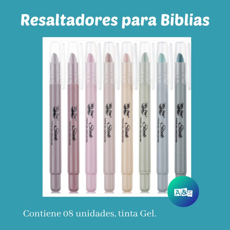 Resaltador Especial para Biblias MR PEN Gel Pastel DUSTY Art 08