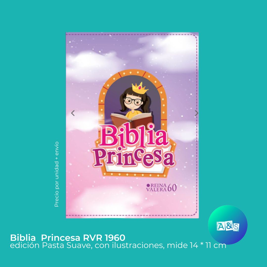 BIBLIA Niñas Princesa RVR1960 ziper