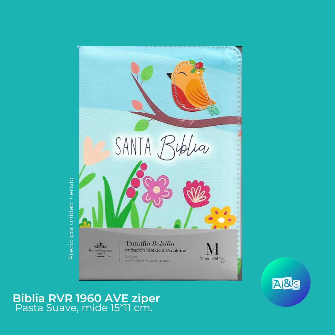 BIBLIA Niñas Bosque RVR1960 ziper