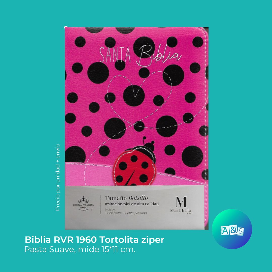 BIBLIA BOLSILLO Tortolita RVR1960 ziper
