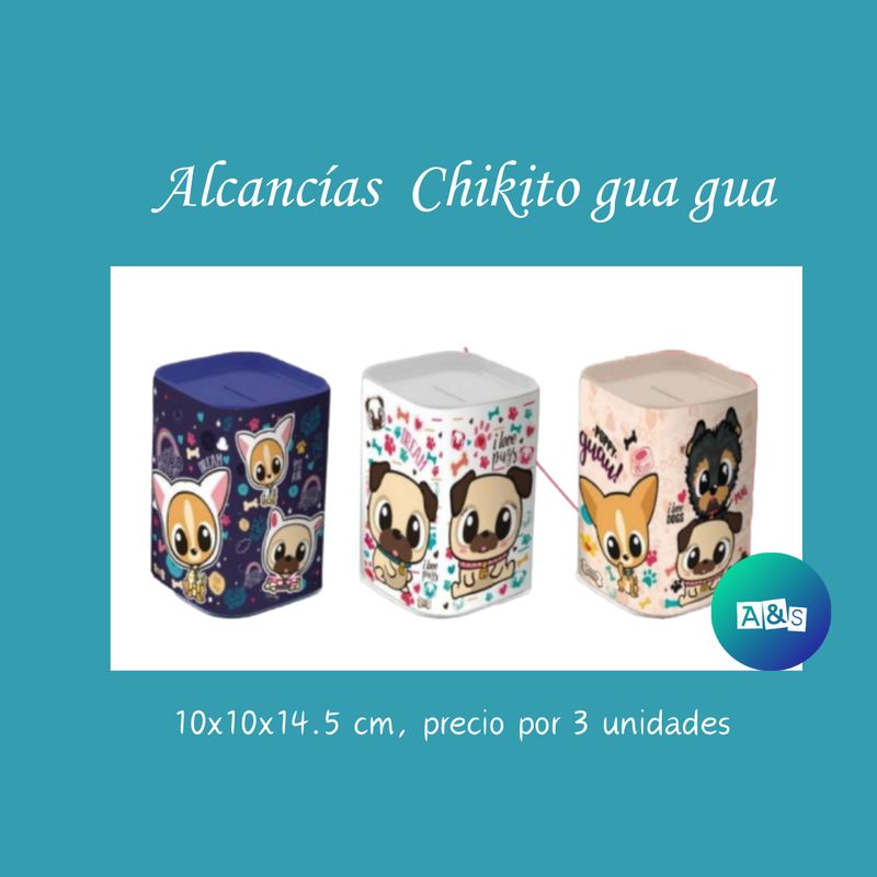 COLECCION Alcancías Metalizadas Chikito Gua Gua