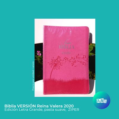 BIBLIA RVR 2020 ROSA ZIPER