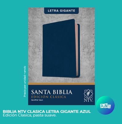 BIBLIA NTV CLASICA LETRA GIGANTE AZUL