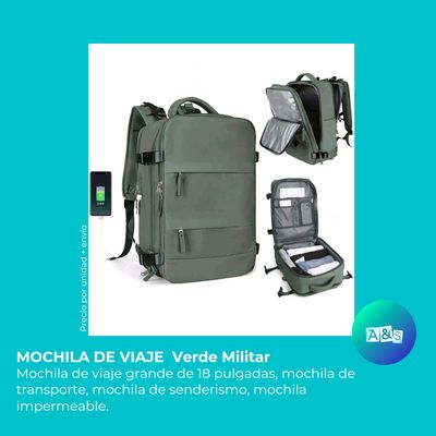MOCHILA PARA VIAJAR VERDE MILITAR
