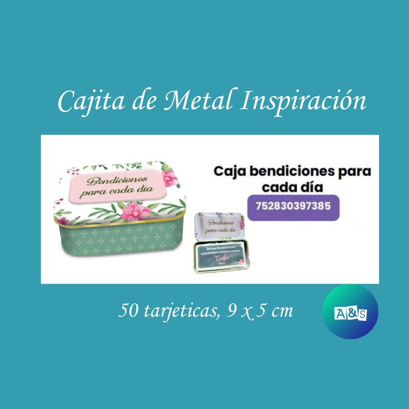Tarjetas cajita metal Inspiración Bendiciones para cada Día