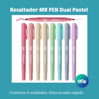 Resaltador MR PEN Dual Pastel Art 8