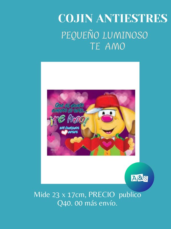 COJIN ANTI ESTRES PEQUEÑO LUMINOSO