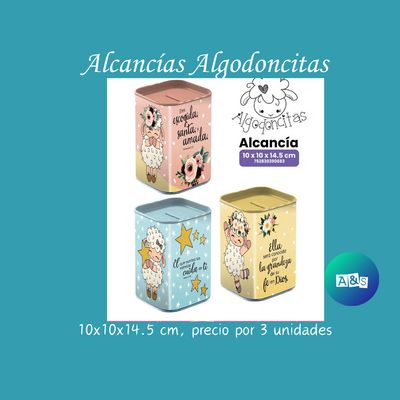COLECCION Alcancías Metalizadas Algodoncitas