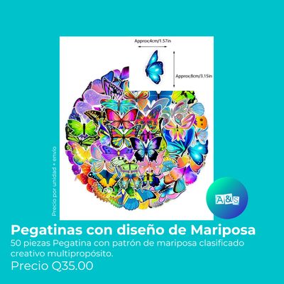 PEGATINAS CON DISEÑO DE MARIPOSAS